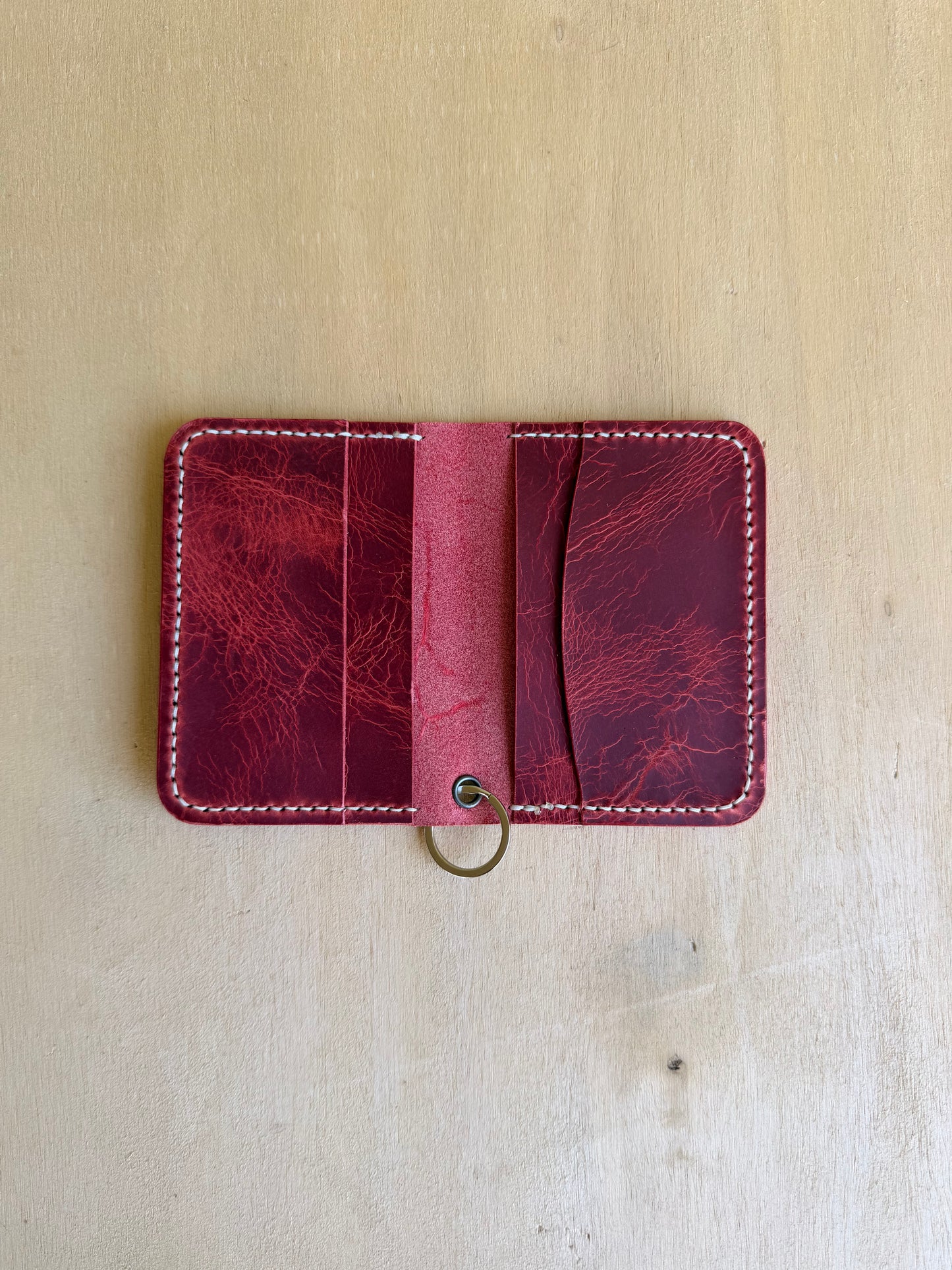The Camp Wallet - Studded Chainlink Design - RED