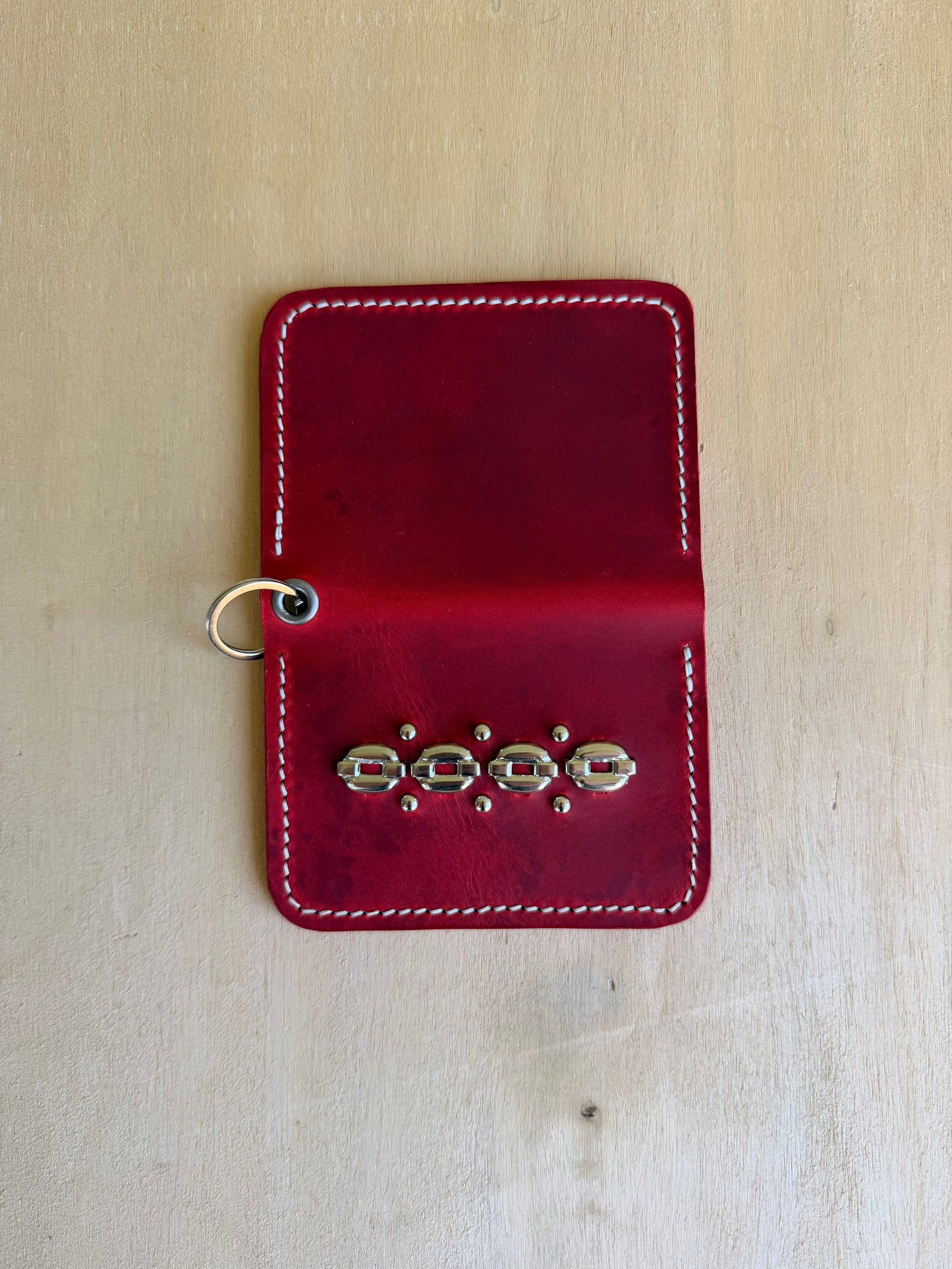 The Camp Wallet - Studded Chainlink Design - RED